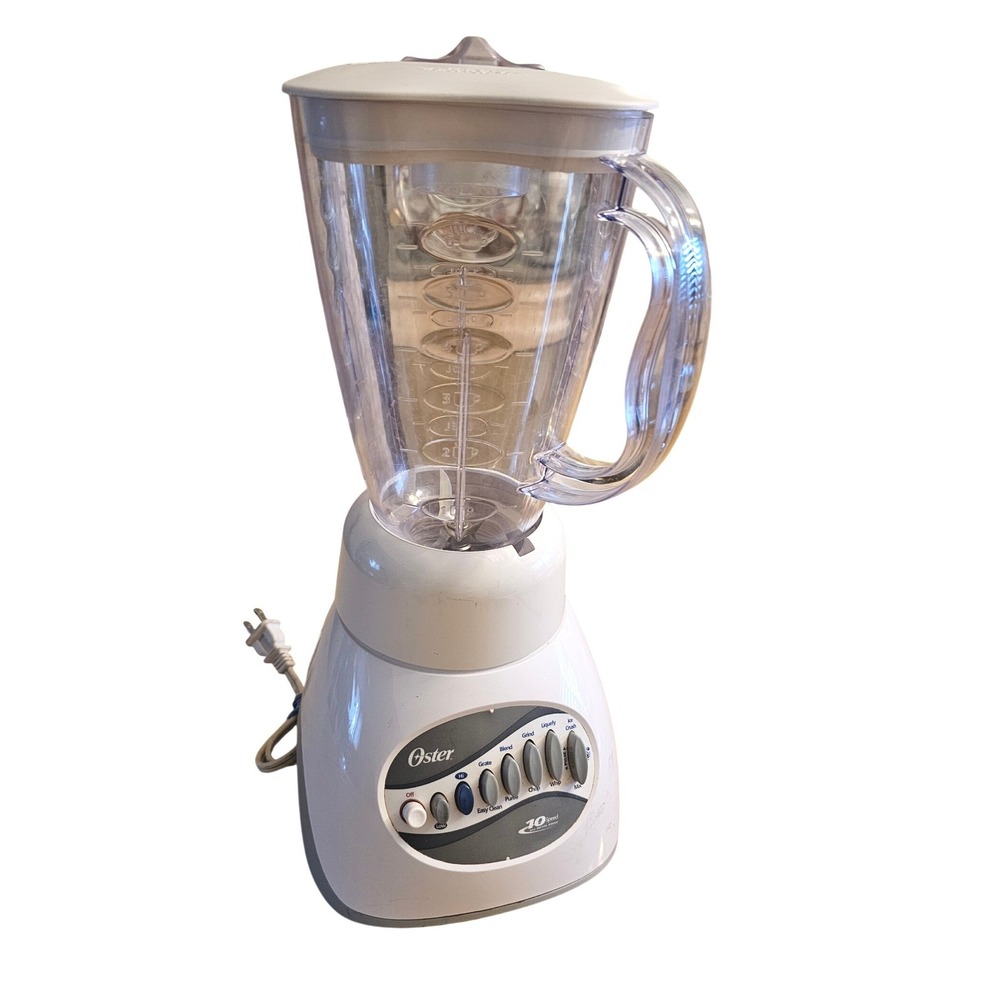 Oster 10 Speed Blender White 6 Cup Plastic Jar 450W All Metal Drive‎ Model 6800